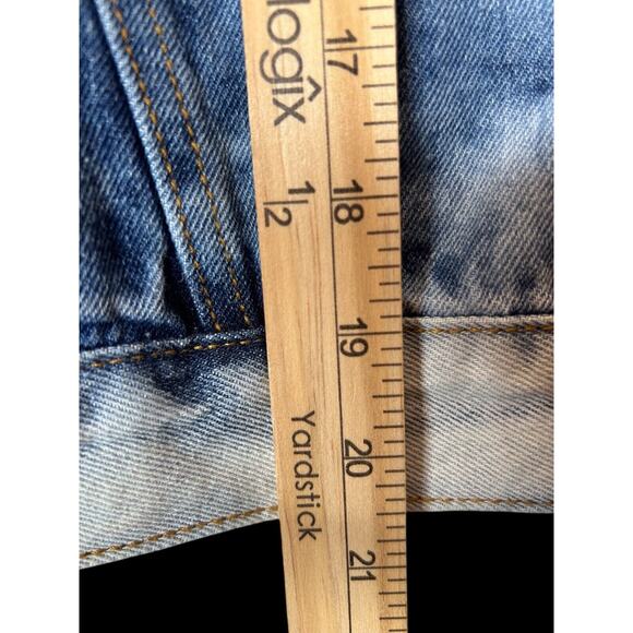 Fashion Nova Nonstop Denim Jacket Acid Wash Size 1X Ombré Cropped Long Sleeve - Picture 14 of 15